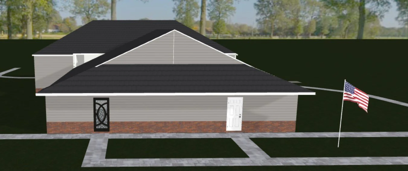 Architect rendering of the new Community Building